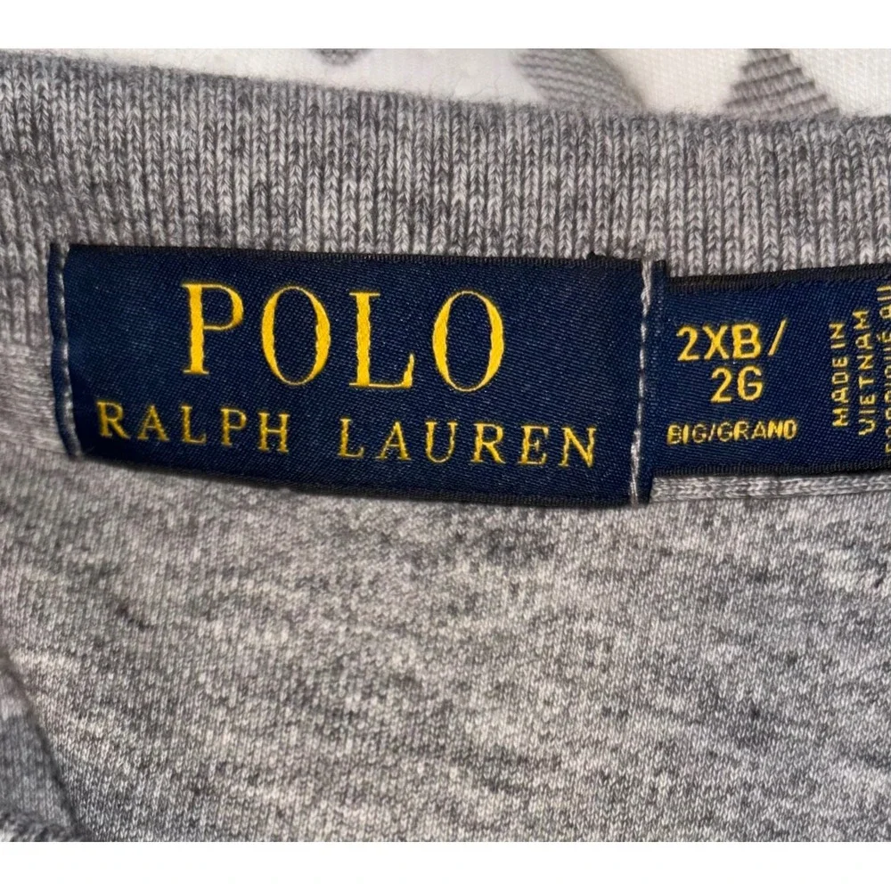 Polo Ralph Lauren Mens 2XB Heather Grey Short Sleeve Pony Logo Polo Shirt Preppy